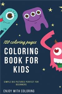 120 Coloring pages Coloring book for kids simple big pictures perfect for beginners