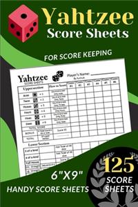 Yahtzee Score Sheets