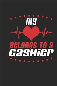 My Heart Belongs To A Cashier: Cashier Notebook - Cashier Journal - Handlettering - Logbook - 110 DOTGRID Paper Pages - 6 x 9