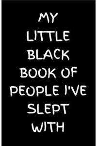 My Little Black Book of People I've Slept With