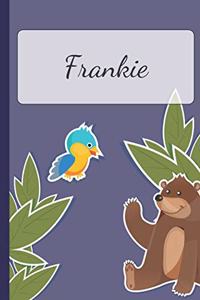 Frankie: Personalized Notebooks - Sketchbook for Kids with Name Tag - Drawing for Beginners with 110 Dot Grid Pages - 6x9 / A5 size Name Notebook - Perfect a