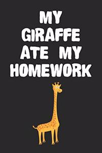My Giraffe Ate My Homework Notebook