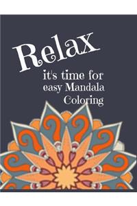 Easy Mandala Coloring
