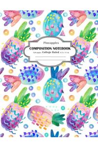 Composition Notebook College Ruled Pineapples