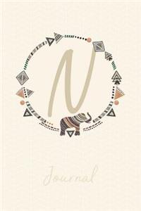 Beautiful Bohemian Style Journal with Initial