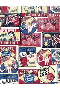 Retro Food Diner Composition Book