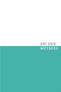 Cool Green Dot Grid Notebook