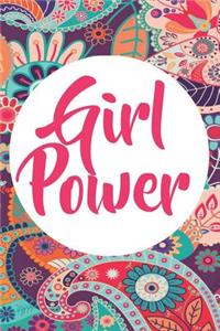 Girl Power: Blank Lined Notebook Journal Diary Composition Notepad 120 Pages 6x9