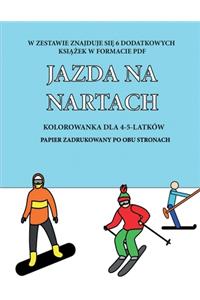 Kolorowanka dla 4-5-latków (Jazda na nartach)