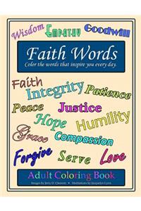Faith Words Adult Coloring Book