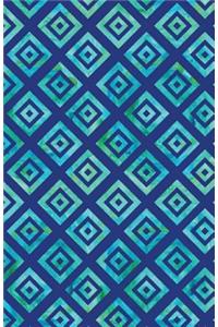 Journal Notebook Geometric Squares - Blue