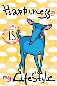 Bullet Journal Notebook for Dog Lovers, Happiness Is My Lifestyle Blue Dog 5