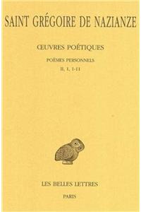 Gregoire de Nazianze, Oeuvres Poetiques