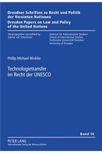 Technologietransfer Im Recht Der UNESCO