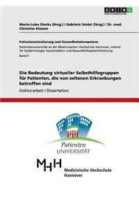 Bedeutung virtueller Selbsthilfegruppen für Patienten, die von seltenen Erkrankungen betroffen sind