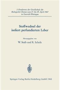 Stoffwechsel Der Isoliert Perfundierten Leber