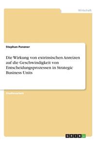 Die Wirkung von extrinsischen Anreizen auf die Geschwindigkeit von Entscheidungsprozessen in Strategic Business Units