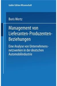 Management Von Lieferanten-Produzenten-Beziehungen