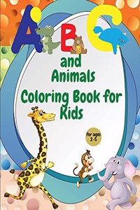 ABC and Animals Coloring Book for kids