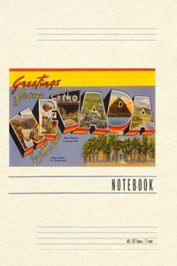 Vintage Lined Notebook Greetings from Nevada