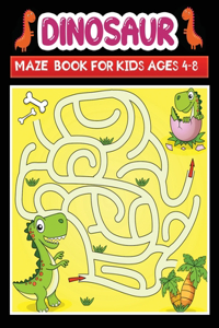 dinosaur maze book for kids ages 4-8