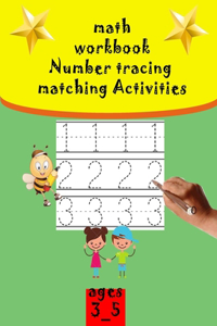 math workbook number tracing and matching activities