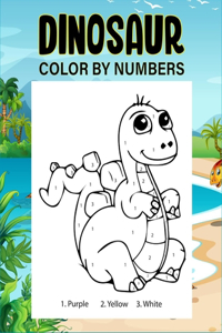 Dinosaur color by numbers