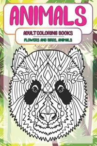 Adult Coloring Books Flowers and Birds, Animals