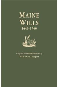 Maine Wills, 1640-1760