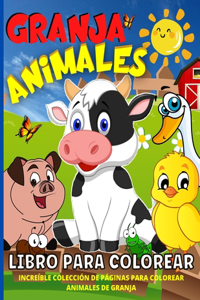 Animales De Granja Libro De Colorear Para Niños