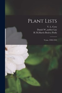 Plant Lists