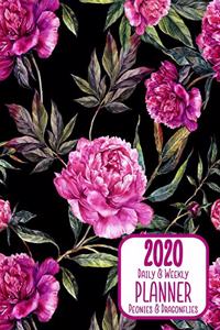 2020 Daily & Weekly Planner Peonies & Dragonflies
