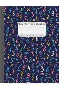 Wide Ruled Composition Notebook Pattern