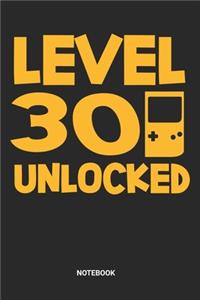 Level 30 Unlocked Notebook
