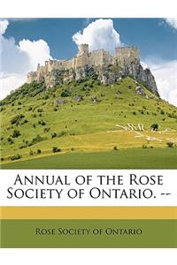 Annual of the Rose Society of Ontario. -- Volume 1919