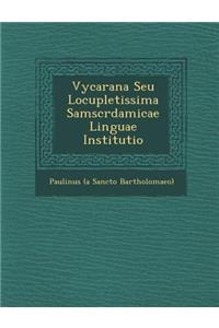 Vy Carana Seu Locupletissima Samscrdamicae Linguae Institutio