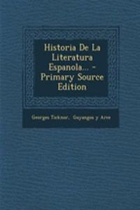 Historia De La Literatura Espanola...