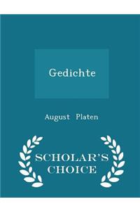 Gedichte - Scholar's Choice Edition