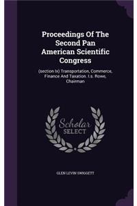 Proceedings of the Second Pan American Scientific Congress