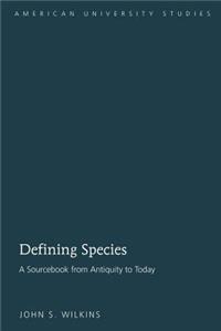 Defining Species