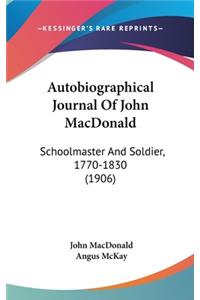 Autobiographical Journal Of John MacDonald