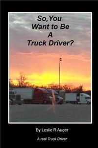 So, You Want To Be A Truck Driver?