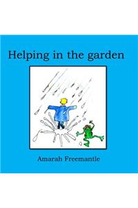 Helping in the garden