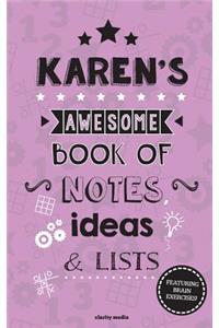 Karen's Awesome Book Of Notes, Lists & Ideas