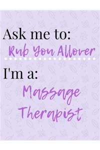 Massage Therapist Composition Book Journal
