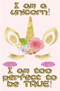 I am a unicorn cute quote to believe for new year and merry christmas notebook gift