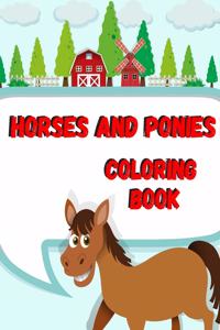 Horses And Ponies Coloring Book