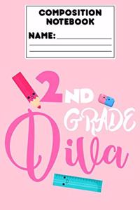 Composition Notebook 2nd Grade Diva