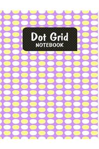 Dot Grid Notebook: Cute PurpleYellowWhite Dotted Notebook Paper 8.5 X 11, Bullet Journal - Dot Grid Journal Graphing Pad Drawing And Taking Notes