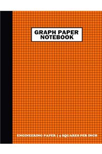 Graph Paper Notebook. Engineering Paper-5 Squares Per Inch
